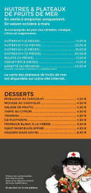 Menu Doctor Miam Miam - Fruits de mer et desserts