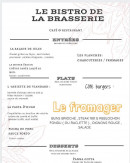 Menu Brasserie Des Sports - Exemple de menu