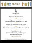 Menu Paul Bocuse - Menu 2