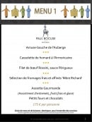 Menu Paul Bocuse - Menu 1