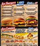 Menu BOB'S Burger - Burgers et compos