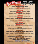 Menu BOB'S Burger - Pizzas