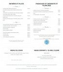 Menu La brasserie du Fleuve - La carte