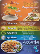 Menu Sun Food - Les tacos, assiettes, ...