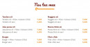Menu Turquoise - Les tex mexs