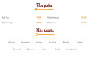 Menu Turquoise - Les pides et sauces