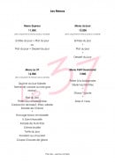 Menu Le 37 - Les menus