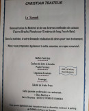 Menu traiteur christian - Exemple de menu