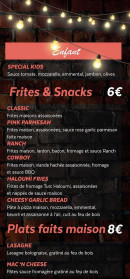 Carte et menu de Pizz 'n Fries Au Feu De Bois à Saint Priest — Les menu enfant, frites et snacks, ...
