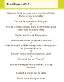 Menu Le Balcon - menu 45€