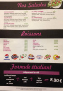 Menu Le Pizz'Burg - Les salades et boissons,...