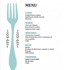 Carte et menu de Auberge Le Fontenois à Fontenois la Ville — Un exemple de menu de la semaine