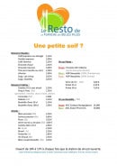Menu Le resto de la Planche des Belles Filles - Boissons, alcools et vins 