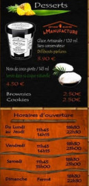 Menu Black Panda - Les desserts