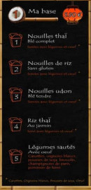 Menu Black Panda - Nouilles, riz et legumes