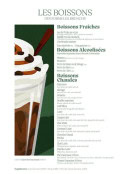 Menu Oh Café - Les boissons
