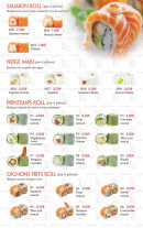 Menu Toyo Sushi - Saumon roll, neige maki et printemps roll,...