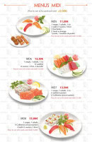 Menu Toyo Sushi - Les menus midi suite