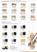 Menu Toyo Sushi - California et maki