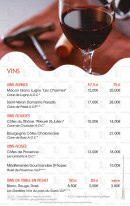 Menu Toyo Sushi - Les vins