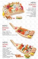 Menu Toyo Sushi - Menu yokoso, menu bateau et menu royal
