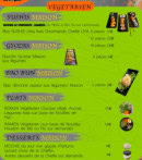 Menu Uya - Les végétariens