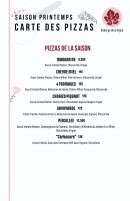 Carte et menu de Auberge de la Vigne à Saint Romain Sous Gourdon — Les pizzas