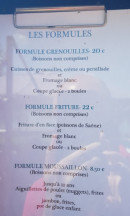 Menu La Halte Nautique - Les formules