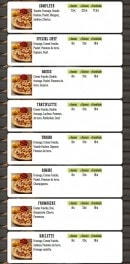 Menu La Strada Pizza - Les pizzas page 3