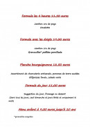 Carte et menu de L'auberge du Passe-Temps à Saint Berain Sous Sanvignes — Le formules