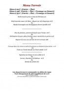 Carte et menu de Le Moulin d'Hauterive à Saint Gervais en Valliere — Les menus terroir à 29€, 39€ et 49€