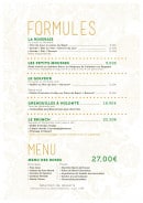 Menu La Roseraie - Les formules