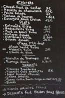Carte et menu de Le Café du Loup à Saint Martin d'Auxy — Exemple de menu