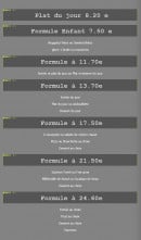 Menu Le Central - Formules