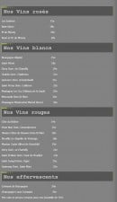 Menu Le Central - Vins
