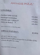 Menu Ah! Nos Pizz' - Les viandes et menu enfant