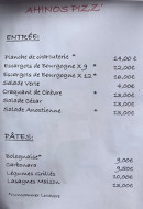 Menu Ah! Nos Pizz' - Les entrées et pates