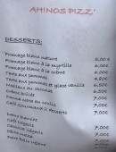 Menu Ah! Nos Pizz' - Les desserts