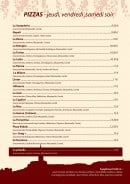 Carte et menu de Au Bouchon Chapellois à La Chapelle de Guinchay — Les pizzas