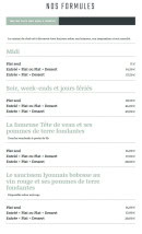Carte et menu de Brasserie du Théatre à Paray le Monial — Les formules