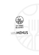 Menu La Table De Givry - Carte et menu La Table De Givry, Givry