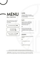 Menu La Table De Givry - Le menu du marché