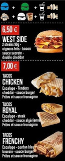 Menu Burger Bynight - Las menus