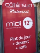 Menu Côté Sud - Formule midi
