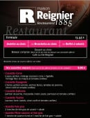Menu La Maison Reignier - les assiettes