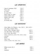 Menu La Table du Maroc - Apéritifs, boissons et bières 
