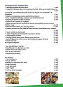 Menu Le bio terre - Les entrées et desserts