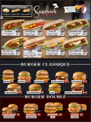 Menu Le twenty4 - Les sandwichs et burgers