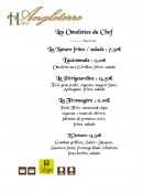 Menu Hôtel Angleterre - Les omelettes du chef