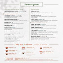 Menu Signorizza - Les desserts, glaces, cafés,...